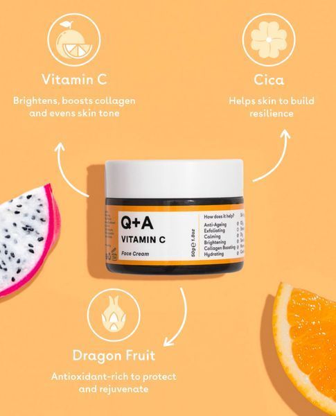 Освітлюючий крем для обличчя з вітаміном С Q+A Vitamin C Radiance Face Cream 50g 2471372990 фото