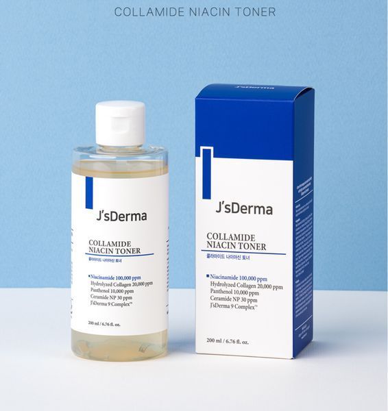 Тонер для комплексного увлажнения с керамидами и коллагеном J&rsquo;sDerma Collamide Niacin Toner 200 ml 1853091804 фото