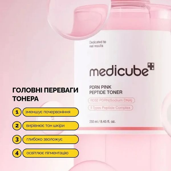 Заспокійливий тонер Medicube PDRN Pink Cica Soothing Toner 250 мл з полінуклеотидами та центелою 2676629832 фото