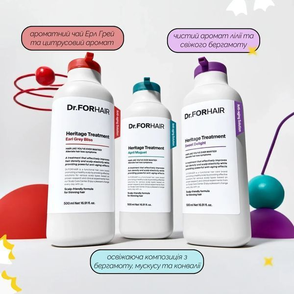 Зволожуюча маска-кондиціонер DR.FORHAIR Heritage Treatment Sweet Delight 500 мл для тонкого волосся 2705730846 фото