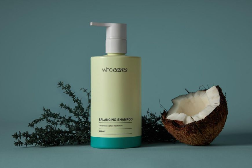 Шампунь безсульфатний WhoCares Balancing Shampoo 300 ml 2579414495 фото
