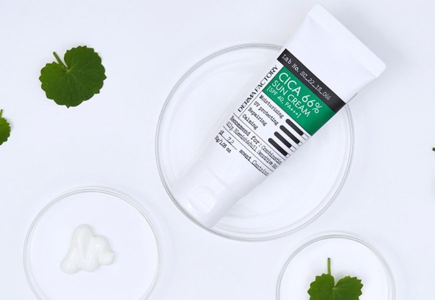 Derma Factory Cica 66% Sun Cream SPF40 PA+++ - Сонцезахисний крем з центелою 30 г 1848737287 фото