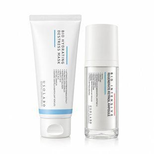 Набір USOLAB Bio Hydrating Destress Mask + Bio Intensive Regenerate Retinol Ampoule 3229286323 фото