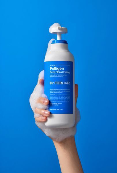 Глубокоочищающий шампунь Dr.Forhair Folligen Deep Clean Cooling Shampoo 500 мл с эффектом охлаждения 2545083155 фото