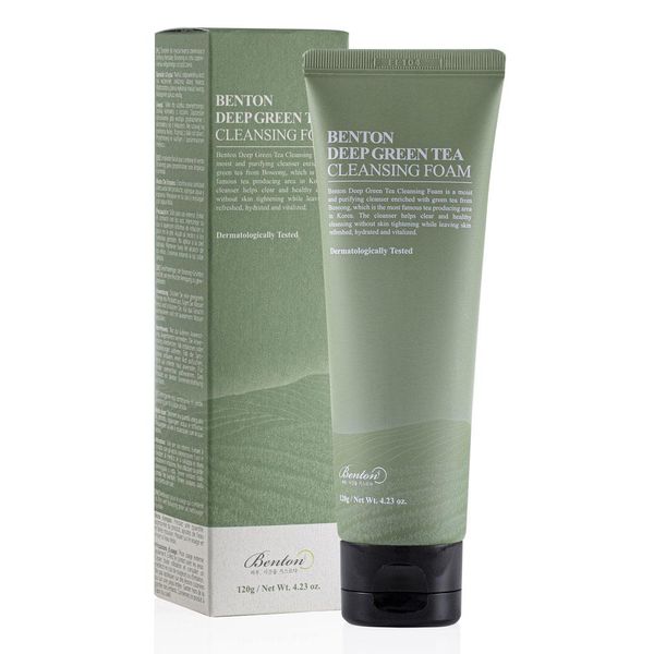 Benton Deep Green Tea Cleansing Foam - Пенка для умывания с экстрактом зеленого чая 120 г 1627079266 фото