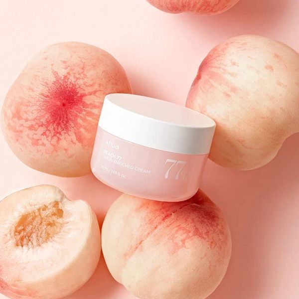 Пом'якшуючий крем для обличчя ANUA Peach 77% Niacin Enriched Cream 50 мл з екстрактом персика та ніацинамідом 2594124182 фото