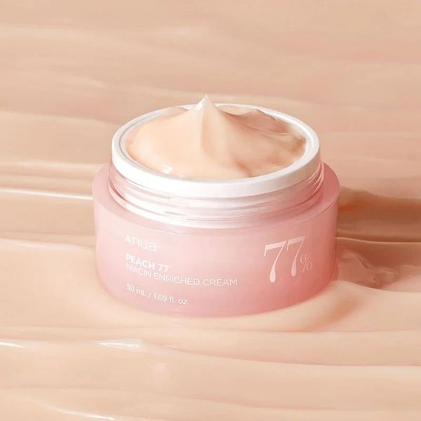 Пом'якшуючий крем для обличчя ANUA Peach 77% Niacin Enriched Cream 50 мл з екстрактом персика та ніацинамідом 2594124182 фото