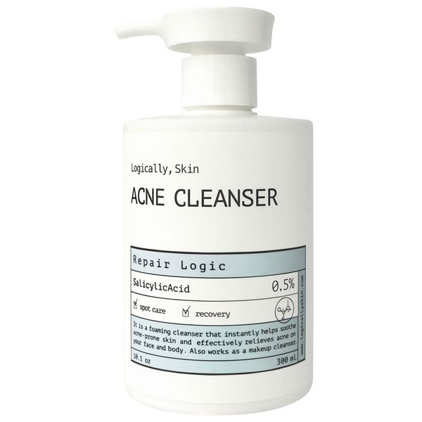 Очищувальний засіб для шкіри обличчя та тіла з акне Logically, Skin ACNE Cleanser, 300 ml 000343 фото