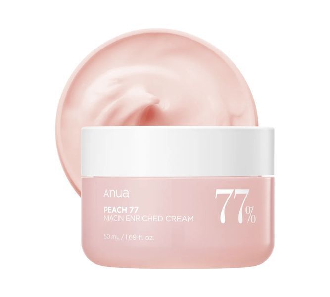 Пом'якшуючий крем для обличчя ANUA Peach 77% Niacin Enriched Cream 50 мл з екстрактом персика та ніацинамідом 2594124182 фото