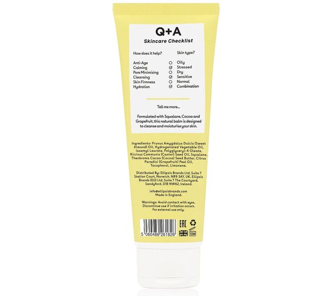 Q+A Grapefruit Cleansing Balm 125ml - Очищающий гидрофильный бальзам с грейпфрутом 1736197847 фото