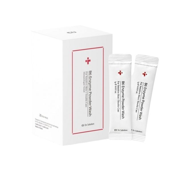 Энзимная пудра CUSKIN Dr. Solution B6 Enzyme Powder Wash Sachet 20 шт. с пиридоксином и каламином 2630118450 фото