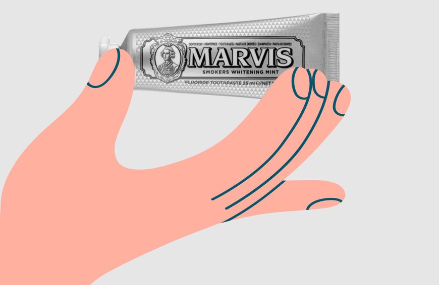 Зубна паста Marvis Smokers Whitening Mint відбілююча м'ята для курців 25 мл 411138 фото