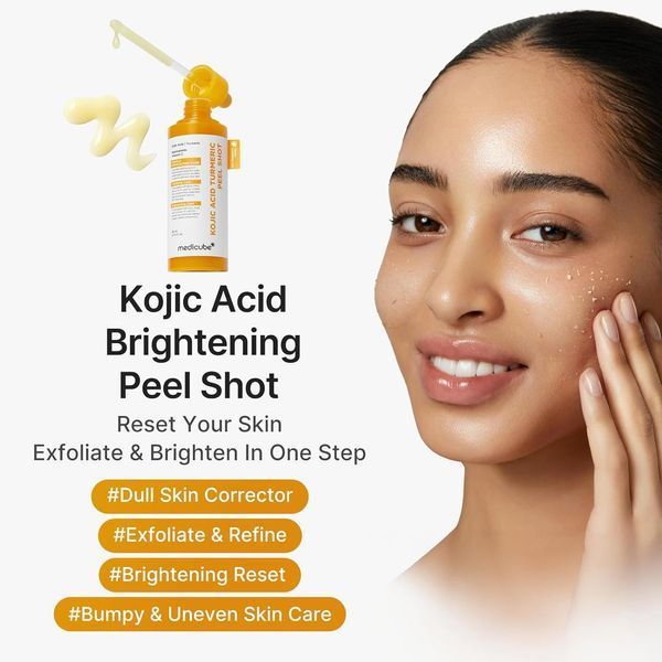 Освітлювальний пілінг-скатка Medicube Kojic Acid Turmeric Peel Shot 80 мл з койєвою кислотою та куркумою 3095084855 фото