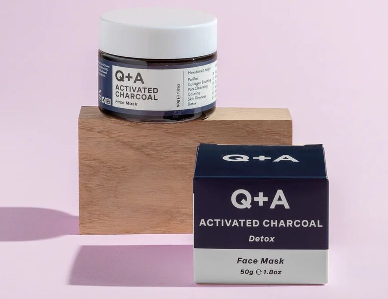 Q+A Activated Charcoal Face Mask - Очищающая маска-детокс с активированным углем, 50 г 1736265405 фото