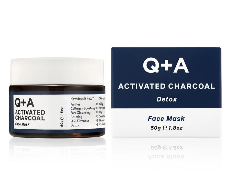 Q+A Activated Charcoal Face Mask - Очищающая маска-детокс с активированным углем, 50 г 1736265405 фото