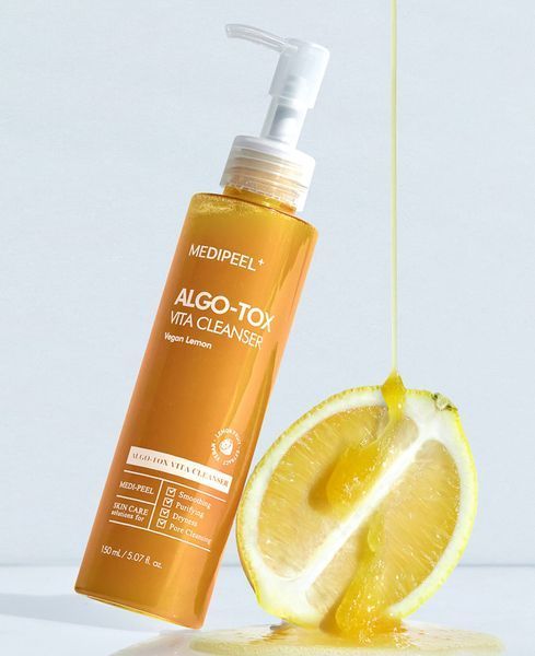 Освежающий гель для очищения кожи с эффектом детокса MEDIPEEL Algo-Tox Vita Cleanser Vegan Lemon 150 ml 2161909433 фото