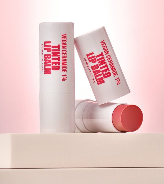 Derma Factory Vegan Ceramide 1% Tinted Lip Balm - Веганський керамідний відтінковий бальзам для губ , 6.5 г 000879 фото