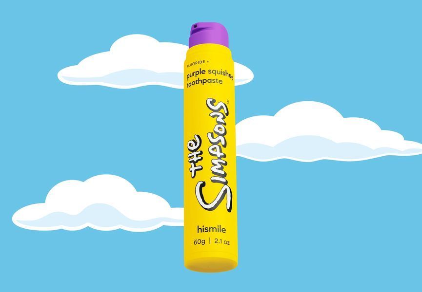 Зубна паста з фруктовим ароматом Hismile The Simpsons Purple Squishee Toothpaste 60g 2849184406 фото