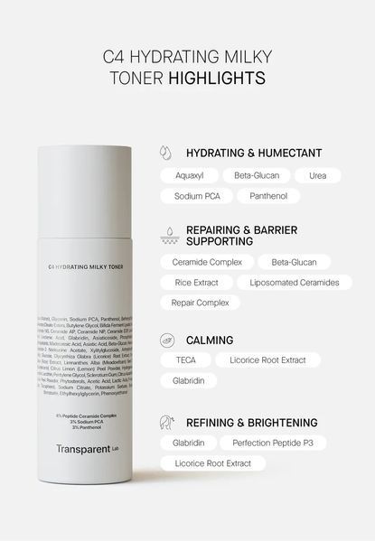 Увлажняющий молочный тонер Transparent Lab C4 Hydrating Milk Toner 130 мл 2727425108 фото