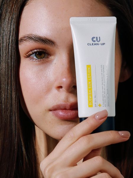 Сонцезахисний лосьйон CUSKIN Clean-Up Blemish Sun Lotion SPF 50+ PA++++ 15 мл з ліпосомами на стабільних фільтрах 2693590651 фото