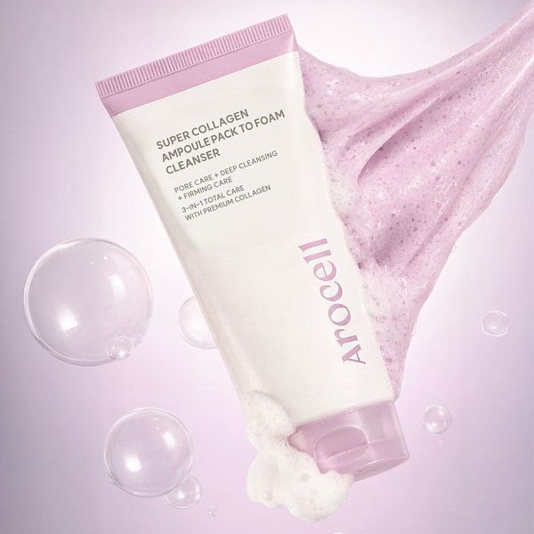 Очищающая маска-пенка для лица с коллагеном Arocell Super Collagen Ampoule Pack To Foam 120 мл 3170817991 фото