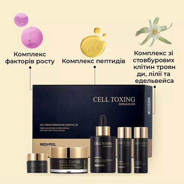 Омолоджувальний набір зі стовбуровими клітинами MEDIPEEL Cell Toxing Dermajours Essential Set 2766413195 фото