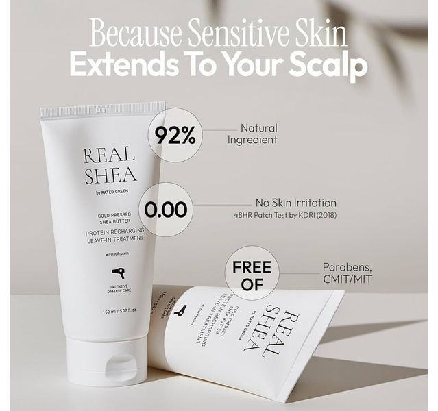 Термозащитный восстанавливающий крем для волос RATED GREEN Real Shea Leave-in Treatment 150 мл с маслом ши 2436408938 фото