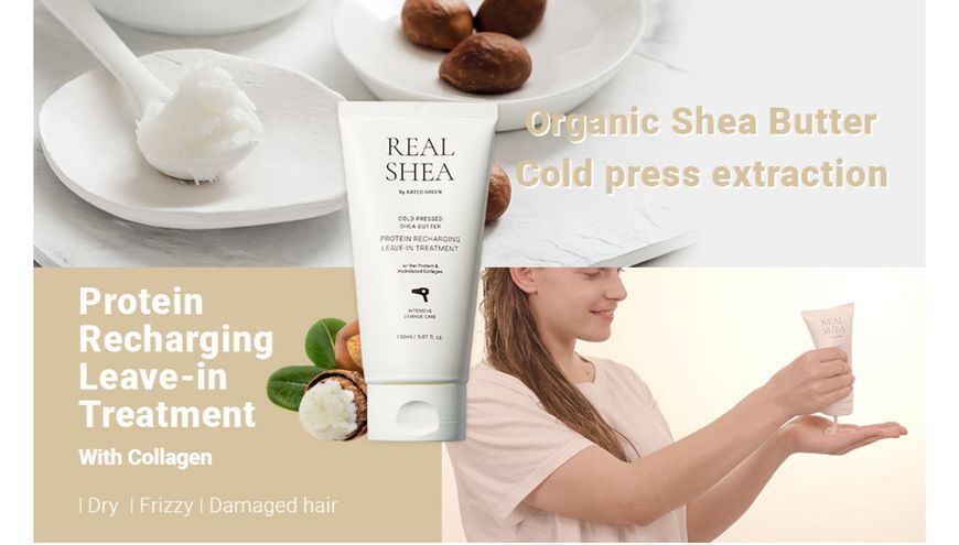 Термозащитный восстанавливающий крем для волос RATED GREEN Real Shea Leave-in Treatment 150 мл с маслом ши 2436408938 фото