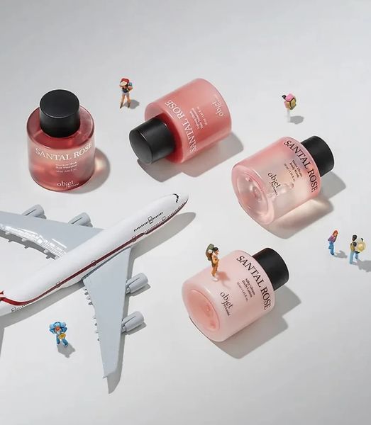 Набір доглядових засобів за тілом та волоссям Objet by Kundal Travet Set Santal Rose 30ml 3072731969 фото