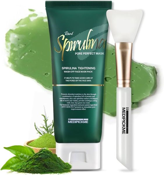 Маска для зменшення пір зі спіруліною MEDIPICKME Real Spirulina Pore Perfect Mask 100 ml 001000 фото