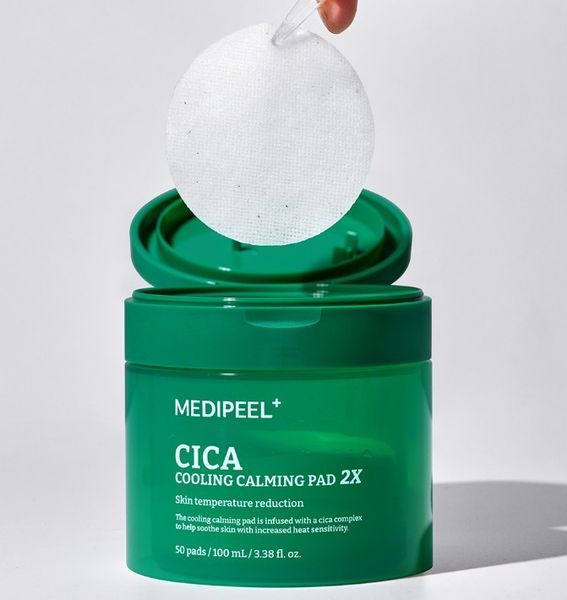 Охлаждающие успокаивающие пэды для лица MEDIPEEL Cica Cooling Calming Pad 2x 50 шт. 2869503284 фото