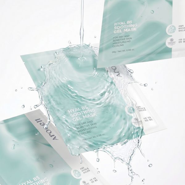 Набор гелевых масок для лица Arocell Hyal B5 Soothing Gel Mask 28 г &times; 4 шт. с гиалуроновой кислотой и витамином B5 3170955046 фото