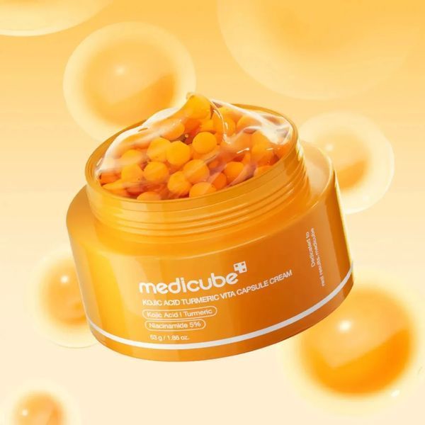 Освітлювальний капсульний крем Medicube Kojic Acid Turmeric Vita Capsule Cream 53 г з койєвою кислотою та куркумою 3096704239 фото
