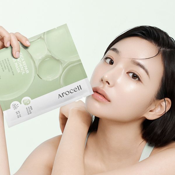 Відновлювальна гідрогелева маска Arocell Cica Repair Panthenol Gel Mask 25 г*4 шт. з екзосомами центели та пантенолом 2825962285 фото
