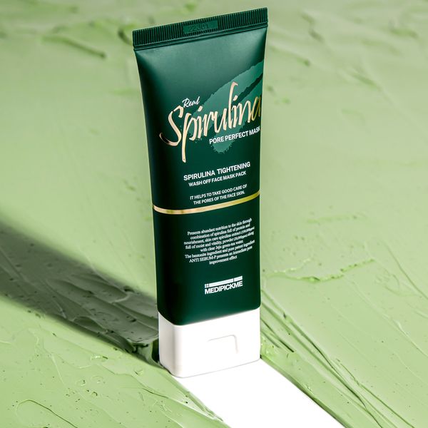 Маска для зменшення пір зі спіруліною MEDIPICKME Real Spirulina Pore Perfect Mask 100 ml 001000 фото