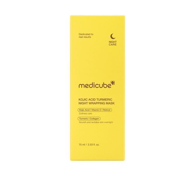 Ночная маска-пленка Medicube Kojic Acid Turmeric Night Wrapping Mask 75 мл с койевой кислотой и куркумой 3171149554 фото