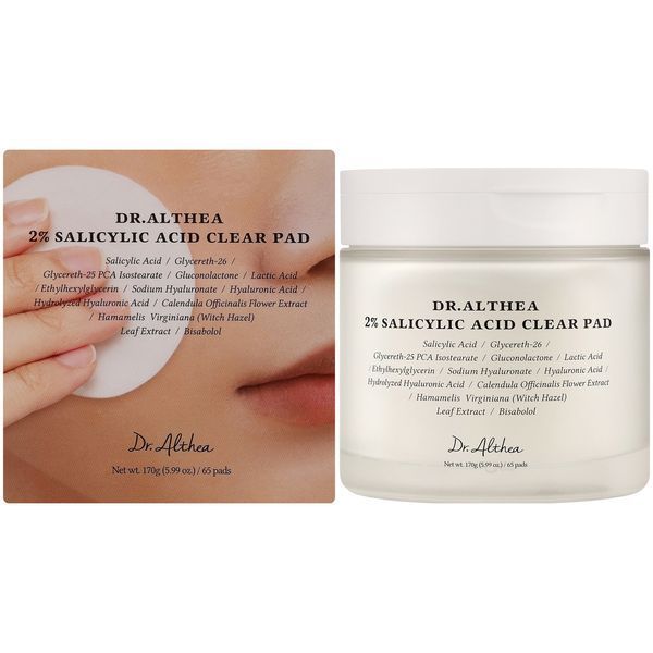 Тонер-педы с 2% салициловой кислотой Dr.Althea 2% Salicylic Acid Clear Pad 65 шт. 3237728561 фото