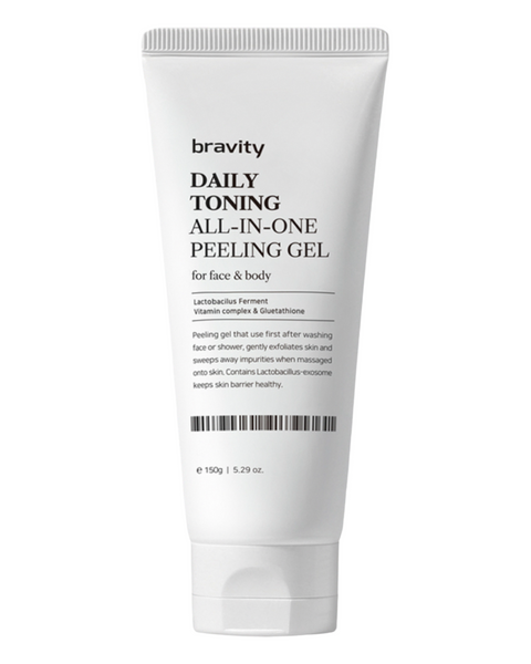 Нежный пилинг-гомаж для всех типов кожи BRAVITY Daily Toning All-in-One Peeling Gel, 150 ml 001115 фото