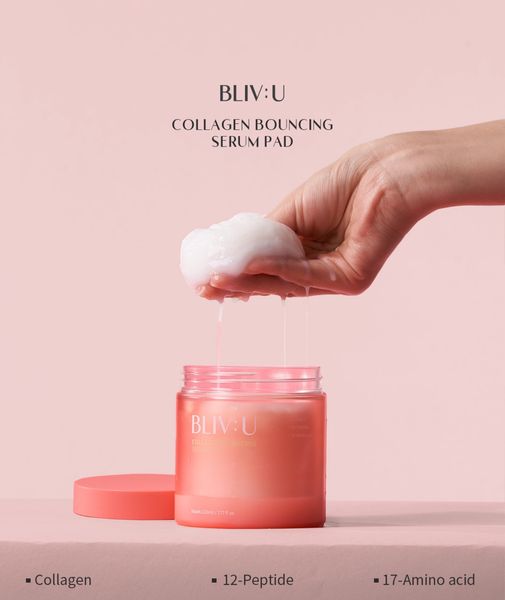 Педы с коллагеном BLIV:U Collagen Bouncing Serum Pad 50 pads 003212 фото