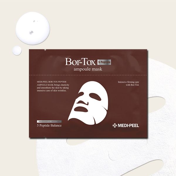 MEDI-PEEL Peptide Tox Bor Ampoule Mask - Антивікова тканинна маска з пептидами, 1 шт 000392 фото