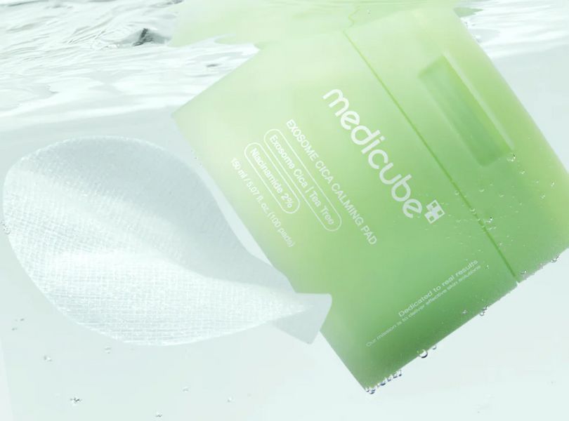 Заспокійливі тонер-педи Medicube Exosome Cica Calming Pad 100 шт. з екзосомами центели та чайним деревом 2675545862 фото