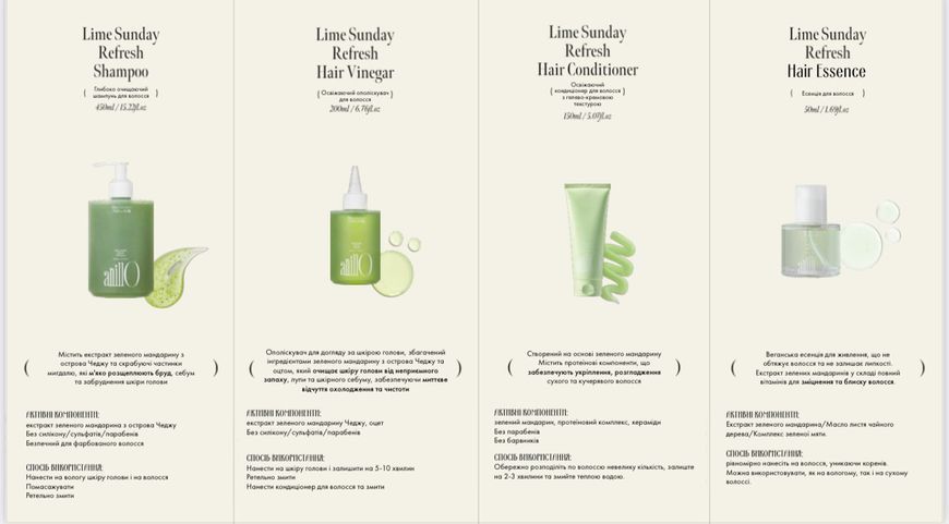ANILLO Освіжаючий шампунь для волосся Lime Sunday Refresh Shampoo 450 мл 2481896032 фото