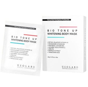 Освітлююча маска для тіла від пігментації Usolab Bio Tone Up Whitening Body Mask 100 мл 001640 фото