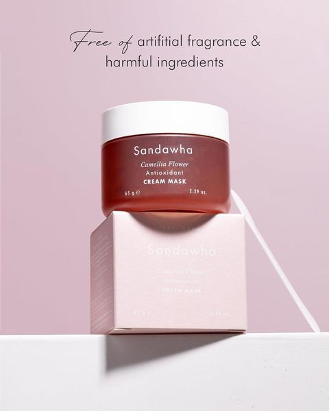 Антиоксидантная крем-маска Sandawha Camellia Flower Antioxidant Cream Mask 65 г с экстрактом камелии 2734216352 фото