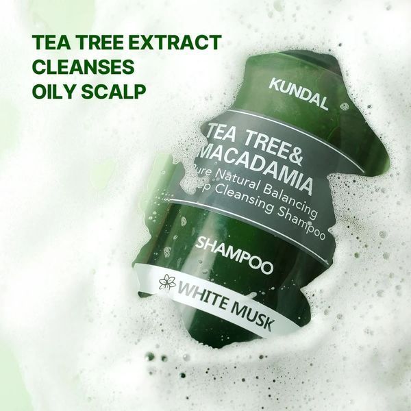 Шампунь балансуючий Kundal Tea Tree & Macadamia Deep Cleansing Shampoo White Musk 500 ml 3072923582 фото