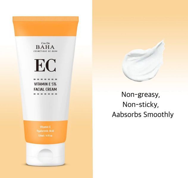 Крем для обличчя з вітаміном Е COS DE BAHA Vitamin E 5% Facial Cream 120 ml 2120639735 фото