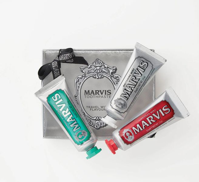 Набір зубних паст Marvis Travel With Flavour (3x25ml) класична, відбілююча, кориця 411049 фото