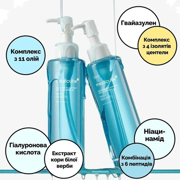 Гідрофільна олія Medicube Zero Pore Blackhead Deep Cleansing Oil 205 мл для глибокого очищення пор 2612970822 фото