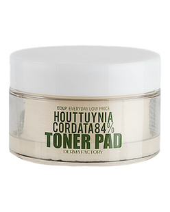 Тонер-педи з екстрактом квітки хауттюйнії 30 шт - Derma Factory Houttuynia Cordata 84% Toner Pad 2126632528 фото
