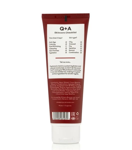 Гель для умывания с гиалуроновой кислотой Q+A Hyaluronic Acid Cleansing Gel 125 ml 1667164397 фото